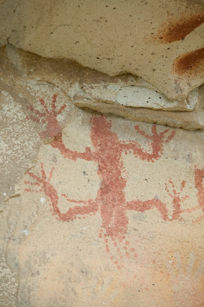 Argentine, Patagonie, Cueva de las Manos, peinture rupestre primitive de lézard - Unknown