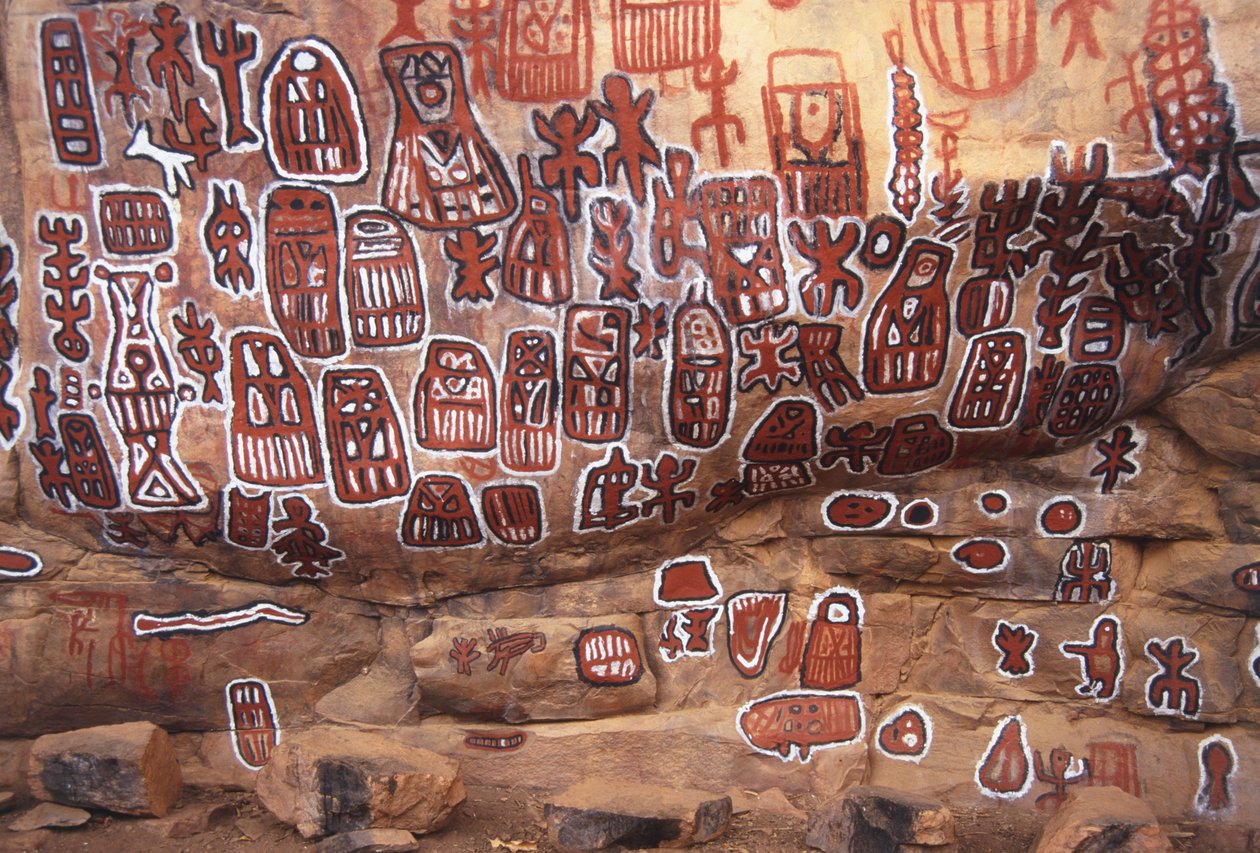 Peintures rupestres Dogon en Afrique - Unknown