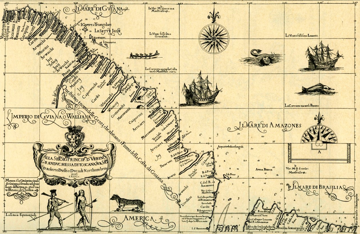 Carte de la côte de la Guyane, 1646-47 - Unknown