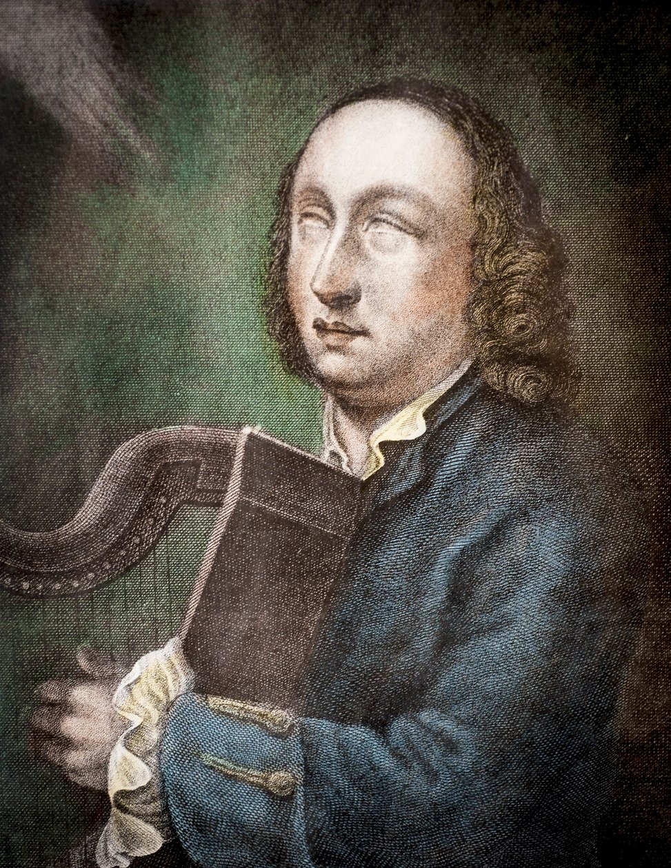 Le harpiste irlandais aveugle Turlough O Carolan, Carolan, Toirdhealbhach Ó Cearbhalláin (1670-1738) - Unknown