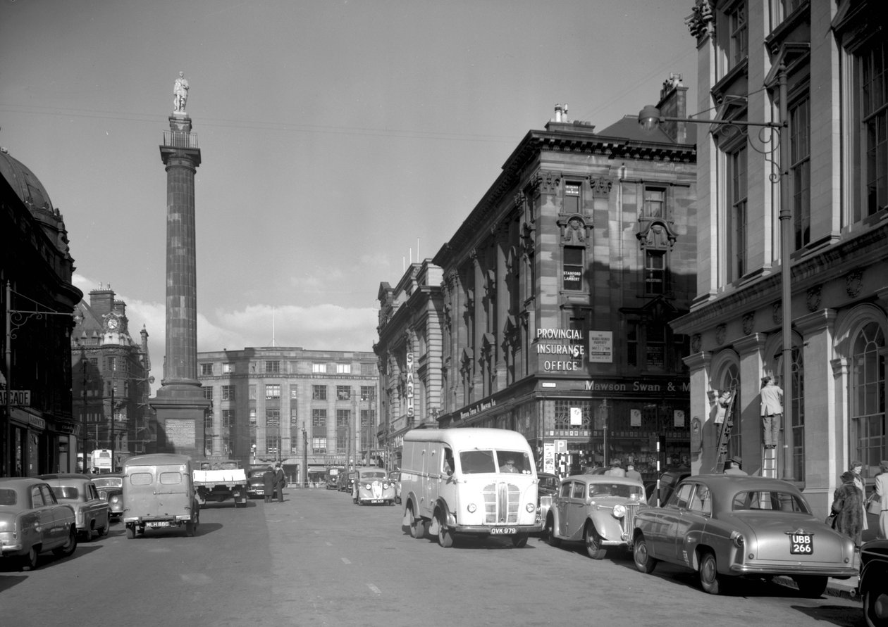 Vue vers Grey Street en direction du Monument de Grey, Newcastle upon Tyne, octobre 1955 - Unbekannt Unbekannt