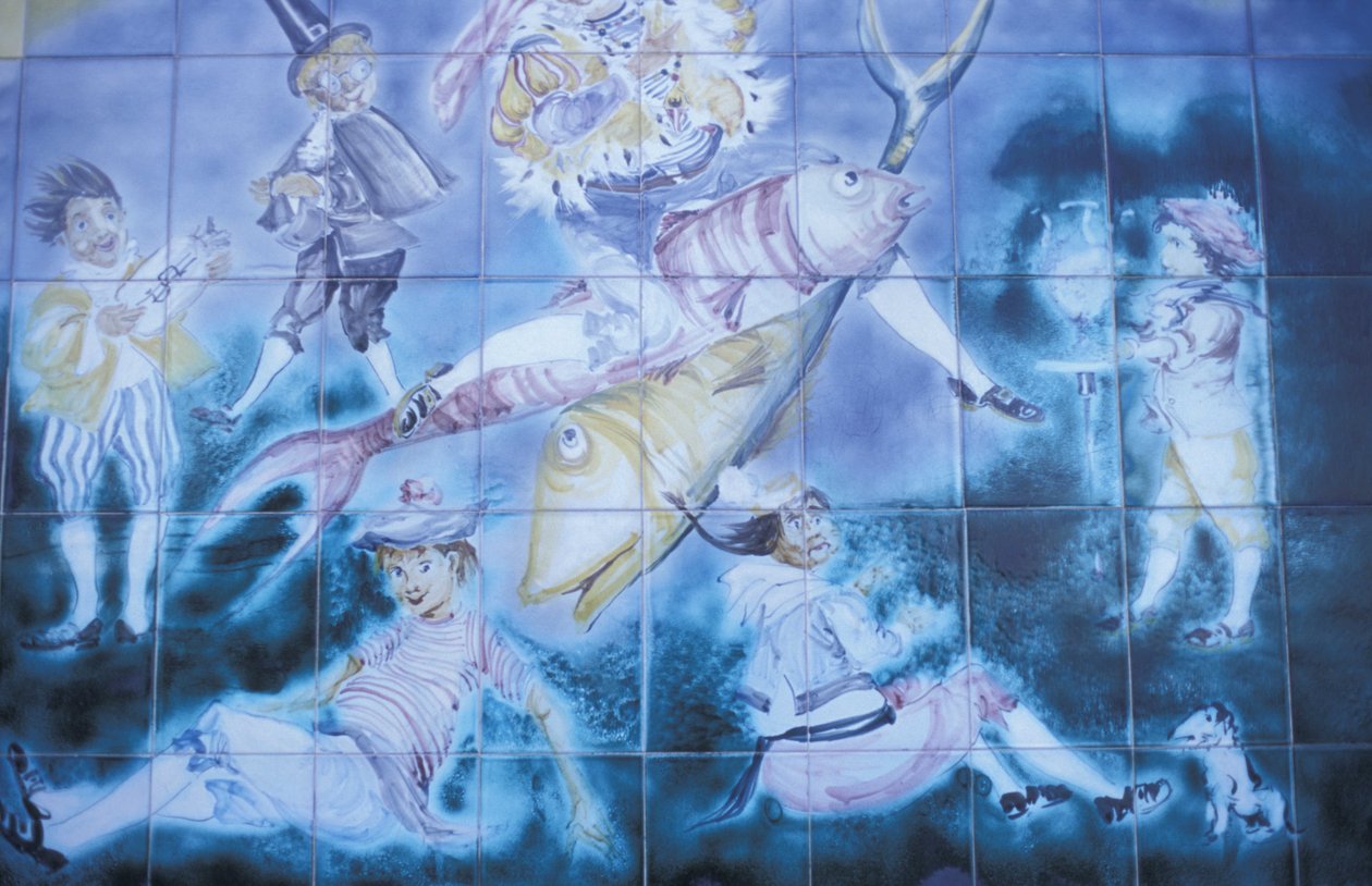 Peinture murale, usine San Giorgio, Albisola, Ligurie, Italie - Unknown