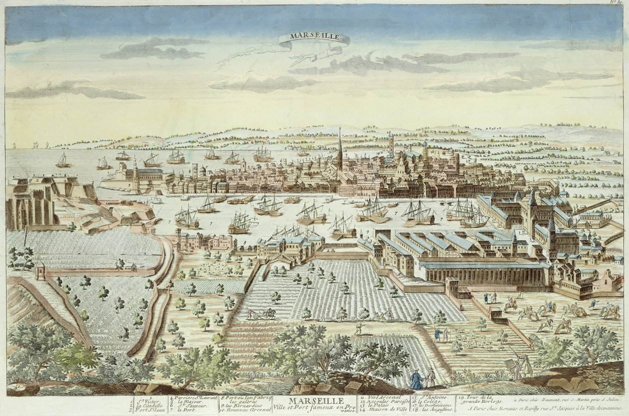 Plan équestre de Marseille, 1680 - French School