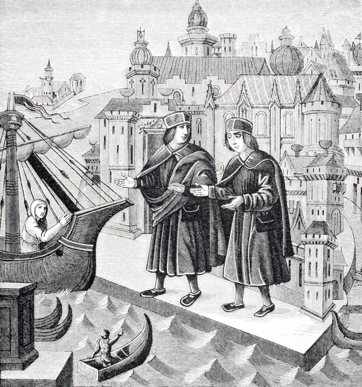 Commerce dans les Ports de la Mer Égée, reproduction d