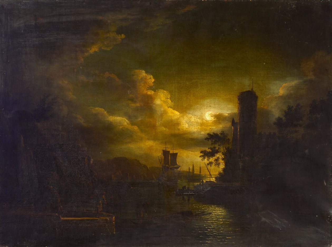 Scène Côtière au Clair de Lune - Moonlight