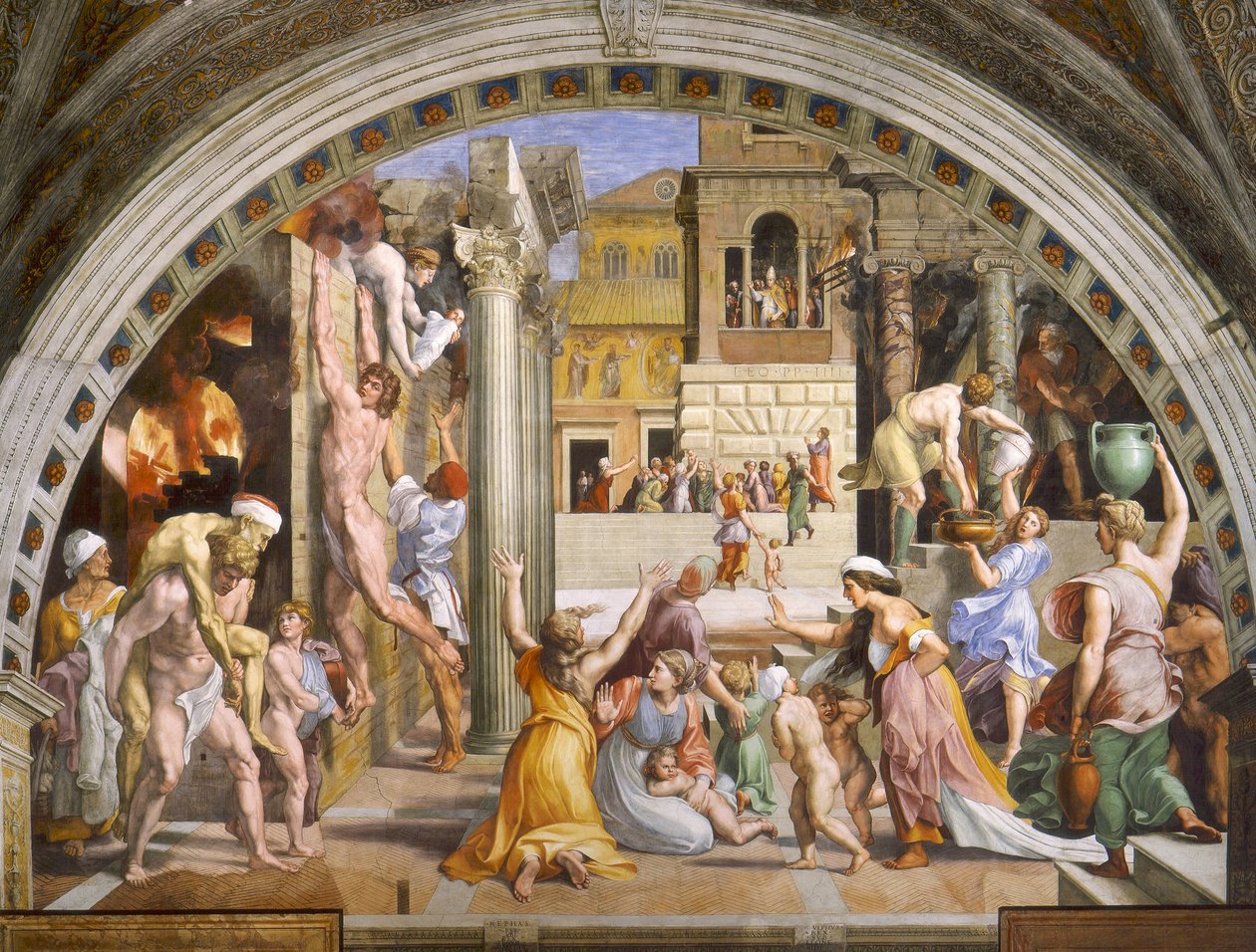 Incendie du Borgo - Raffaello Sanzio Raphael