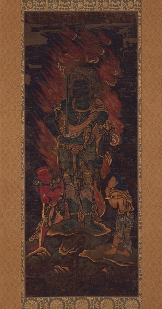 Acala Vidy ar aja (Fudō Myōō) et deux assistants - Unknown