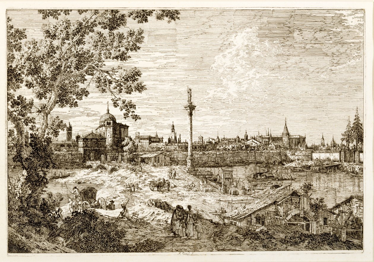 Vue imaginaire de Padoue, vers 1740 - Canaletto