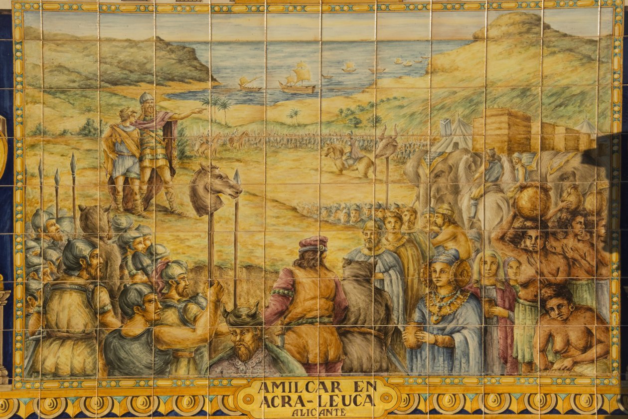 Alcôve avec représentation en carreaux d