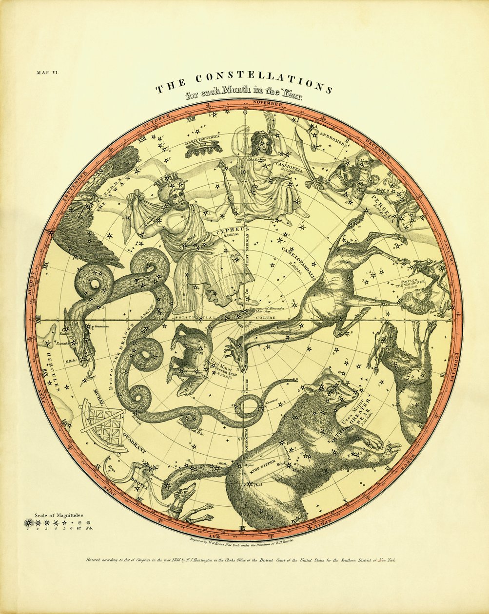 Carte des constellations - Unknown