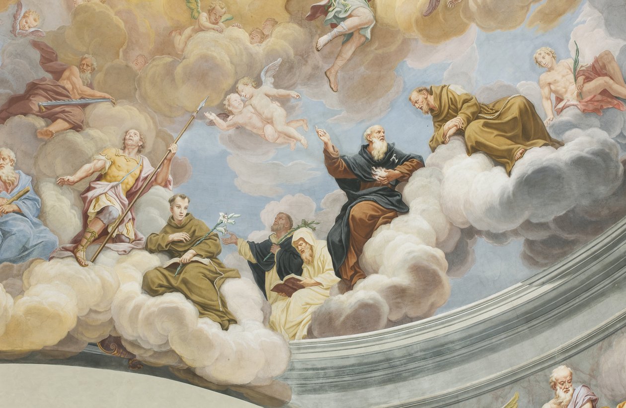 Détail de la coupole, Église de Saint Abbondio, Mezzegra, Côme, Lombardie, Italie - Unknown
