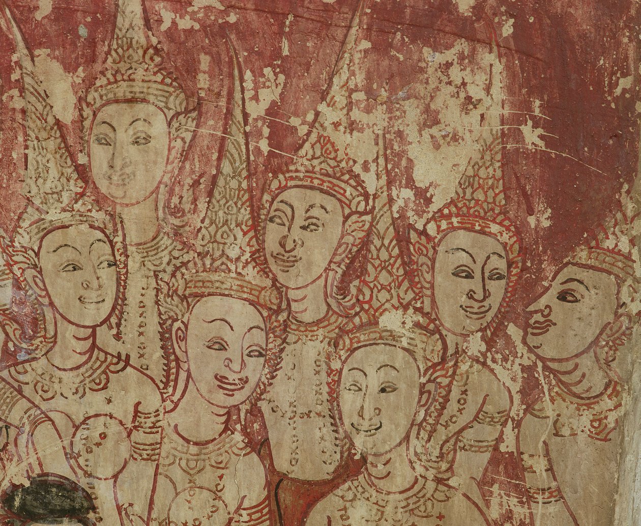 Détail de fresque, Wat Compuwek, Nonthaburi, Thaïlande - Unknown
