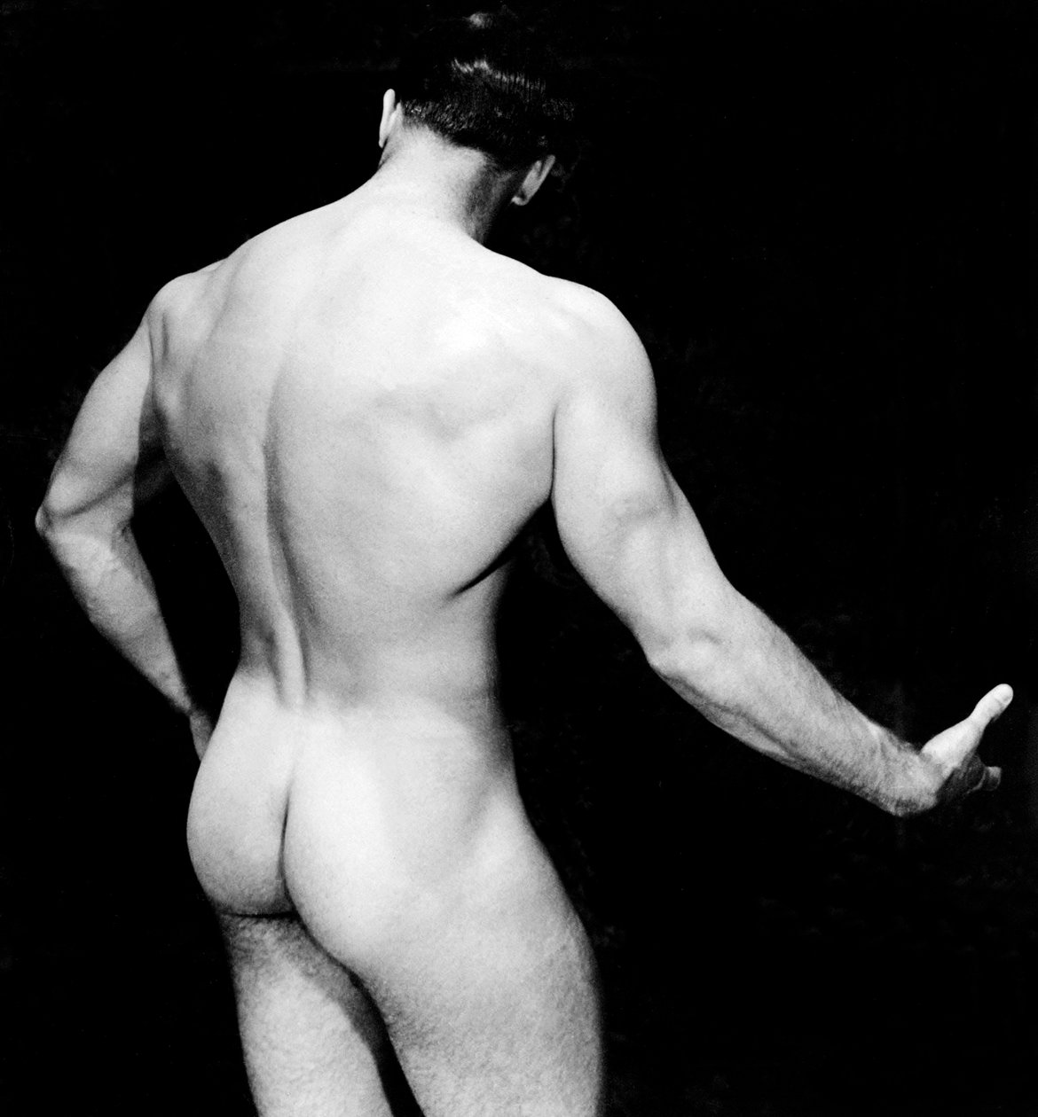 Culturiste nu vue de dos, San Francisco, Californie, c.1950 - Unknown