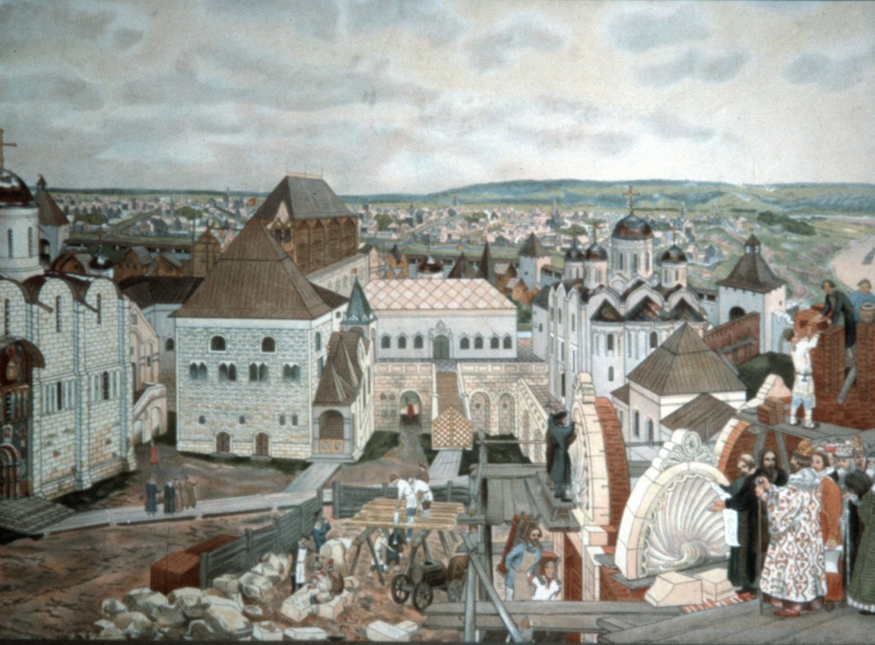 Art russe - Moscou dans les temps anciens par V. M. Vasnetsov (19e siècle) - Unknown