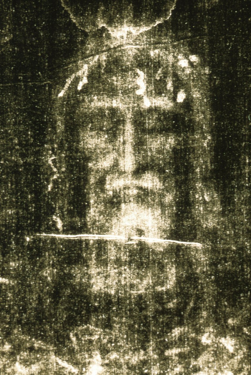 Le voile de Sainte Véronique, également appelé le suaire de Turin, représentant le visage de Jésus-Christ - Unknown