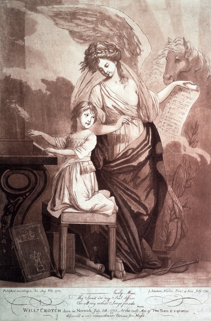 William Crotch avec une Muse et Pégase, 1782 - Unknown