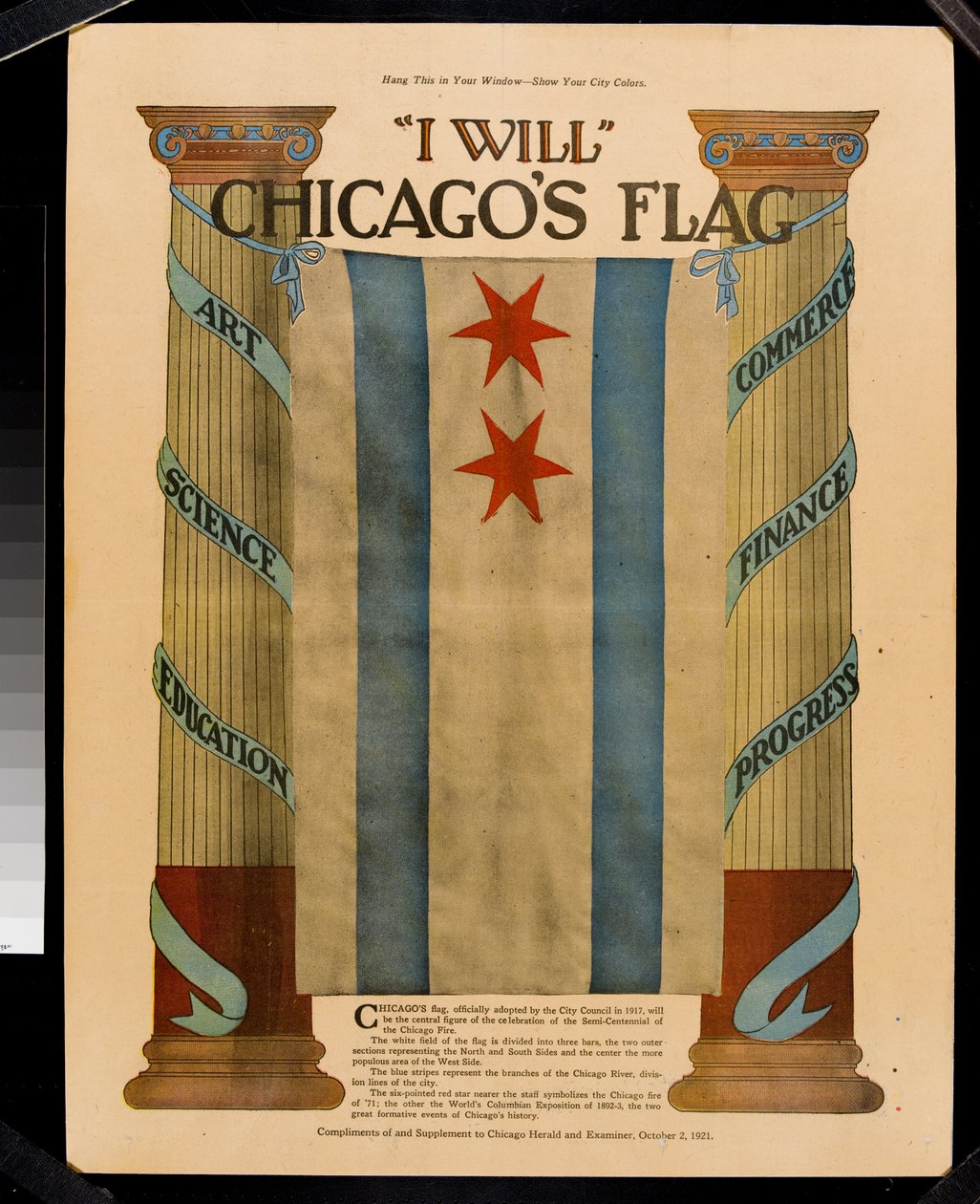 Hisser le drapeau, Supplément au Chicago Herald and Examiner, 2 octobre 1921 - American School