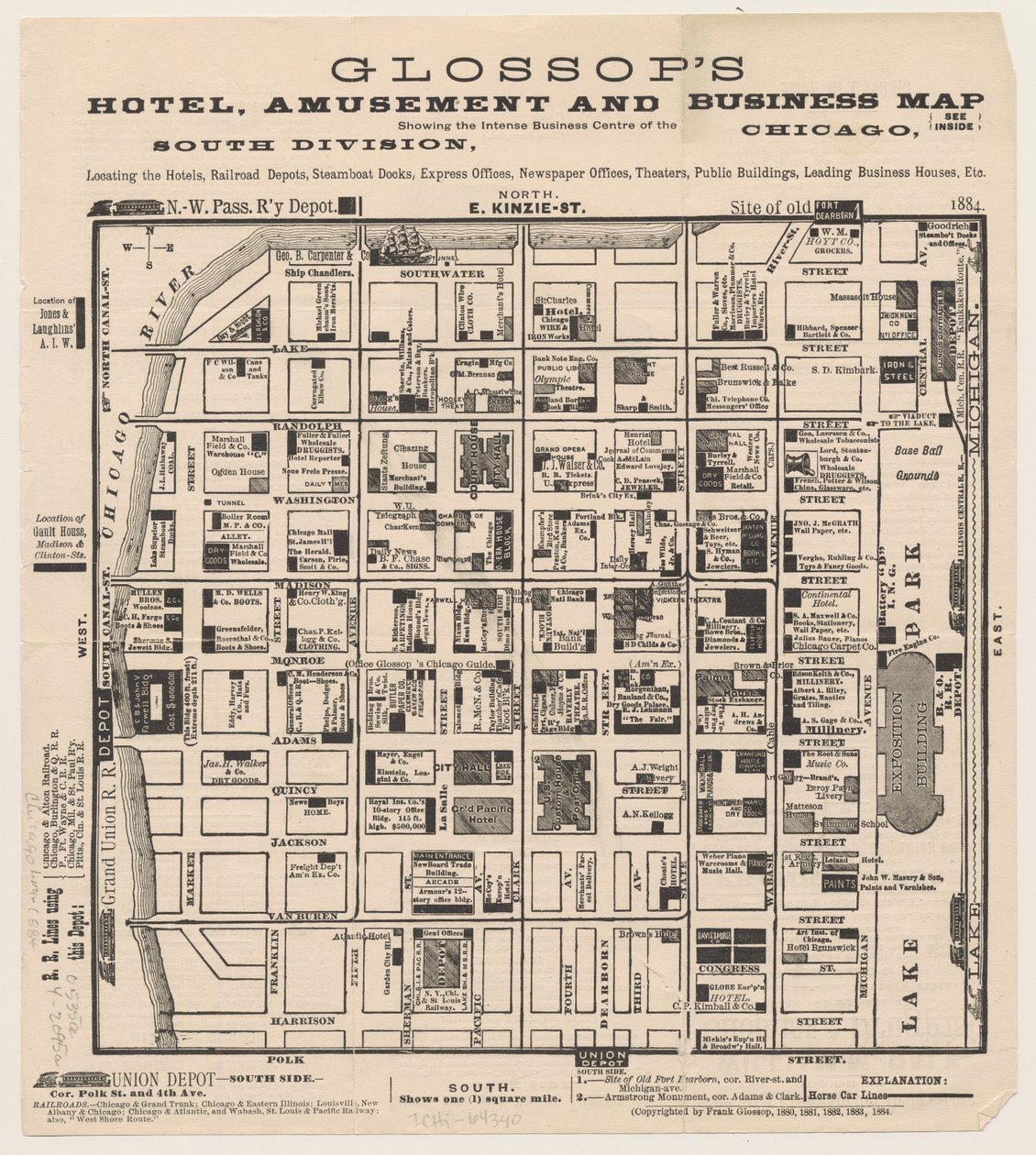 Glossops Hotel, carte d