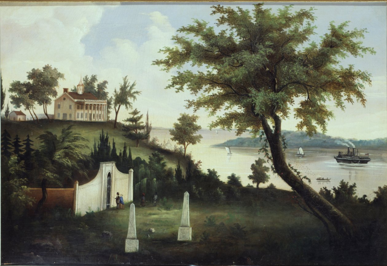 Mount Vernon, maison de George Washington, sur la rivière Potomac, c.1860 - American School