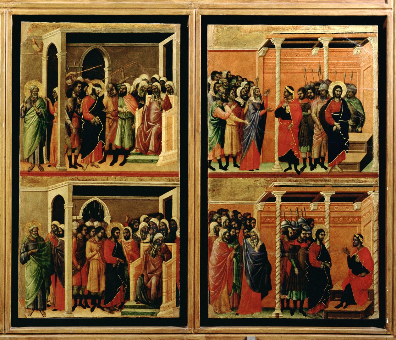 Maesta : onze scènes de la Passion, 1308-11 (détail) - Duccio di Buoninsegna