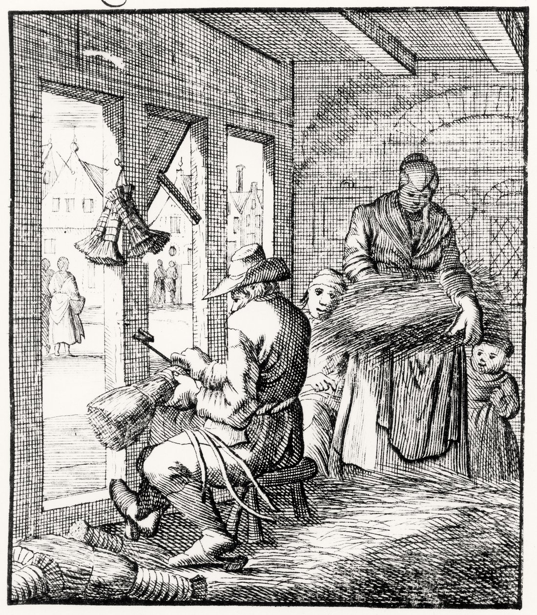 Le Fabricant de balais, 1718 - Dutch School