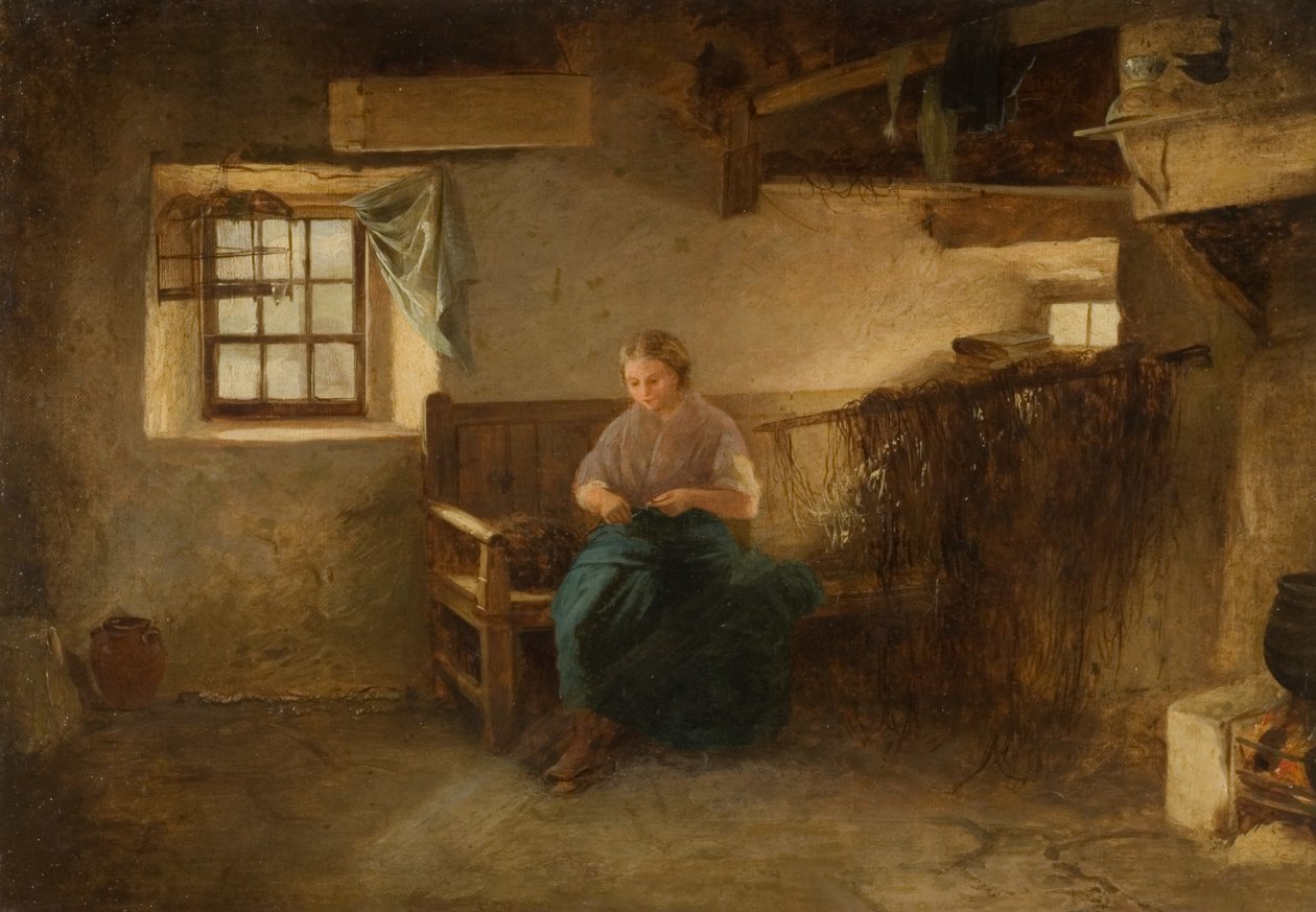 Intérieur avec femme assise - English School