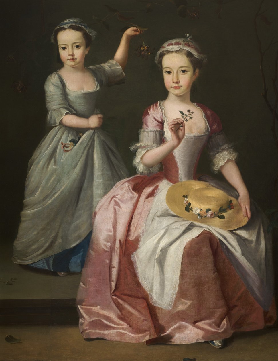 Meriel Legh et Dorothea Byrne, vers 1750 - English School