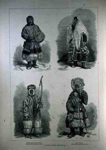 Indigènes de Sibérie : Samoyède du bas Ienisseï, femme samoyède, Ostiak habitant le bassin de l