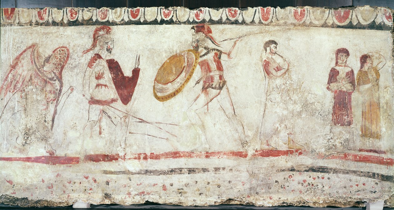 Guerriers combattant, (détail) d