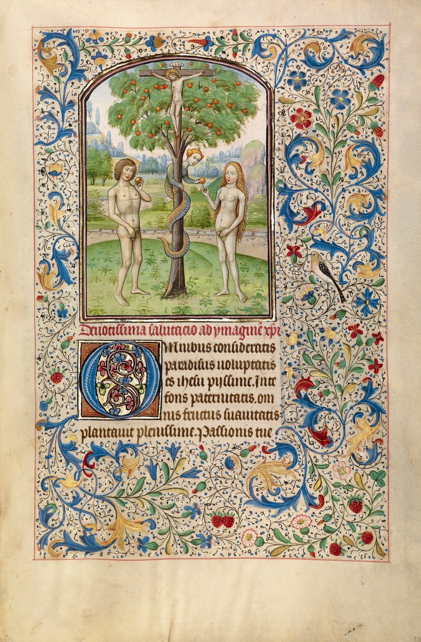Adam et Ève mangeant le fruit défendu, début des années 1460 - Flemish School