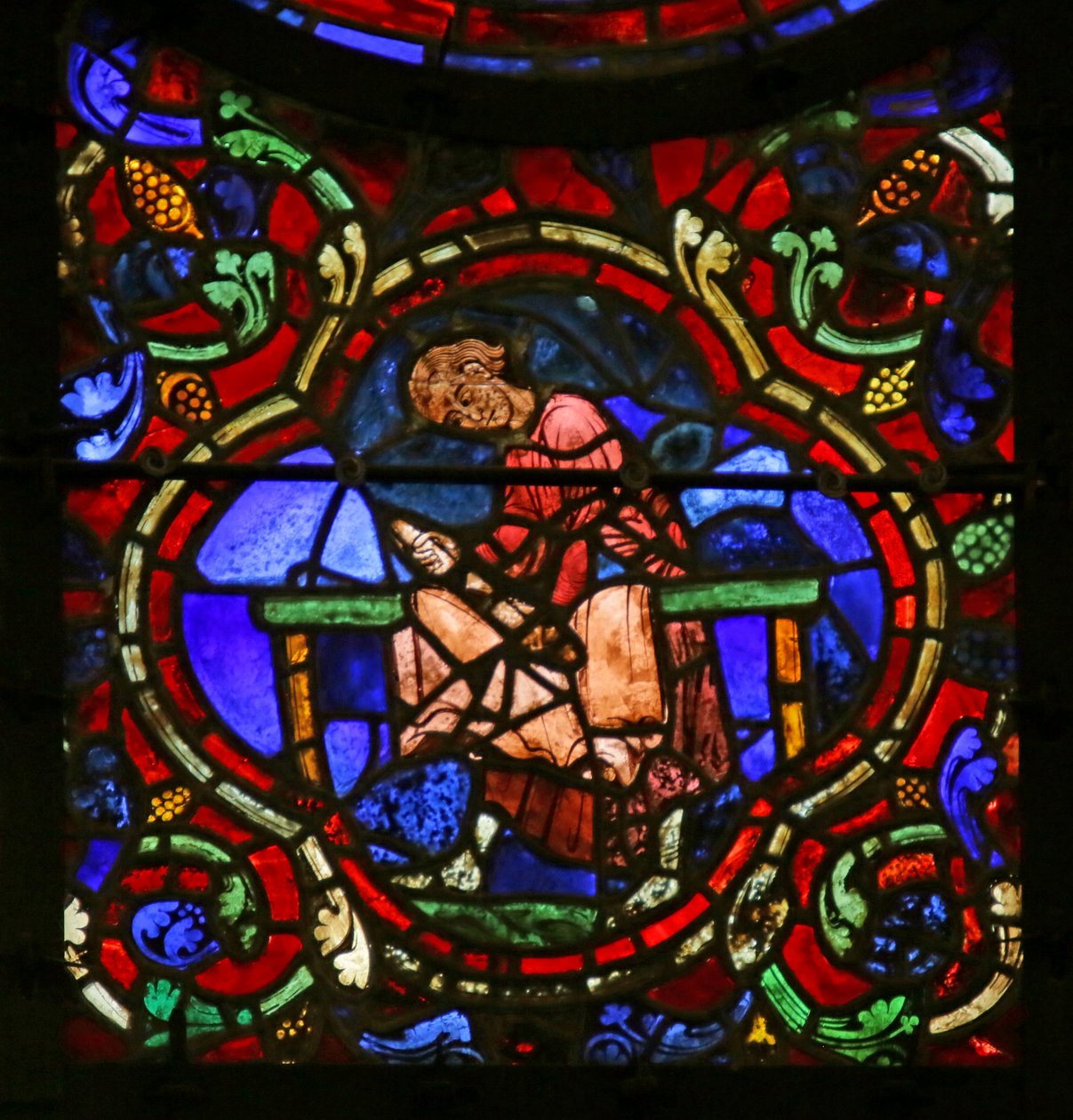 Les cordonniers, scène de la vie de Saint Martin, cathédrale de Chartres - French School