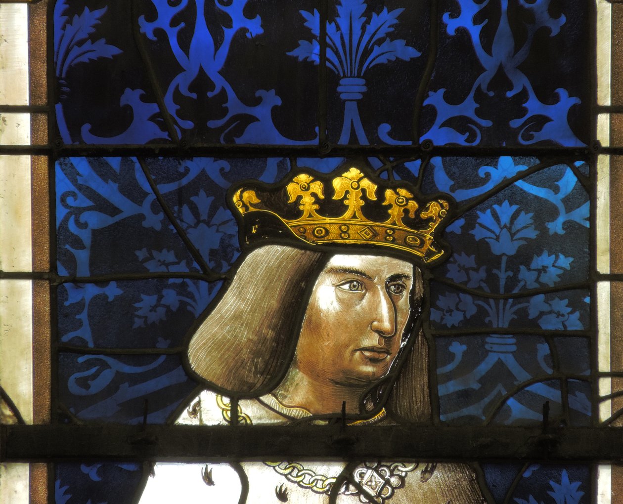 Vitrail représentant René II - French School