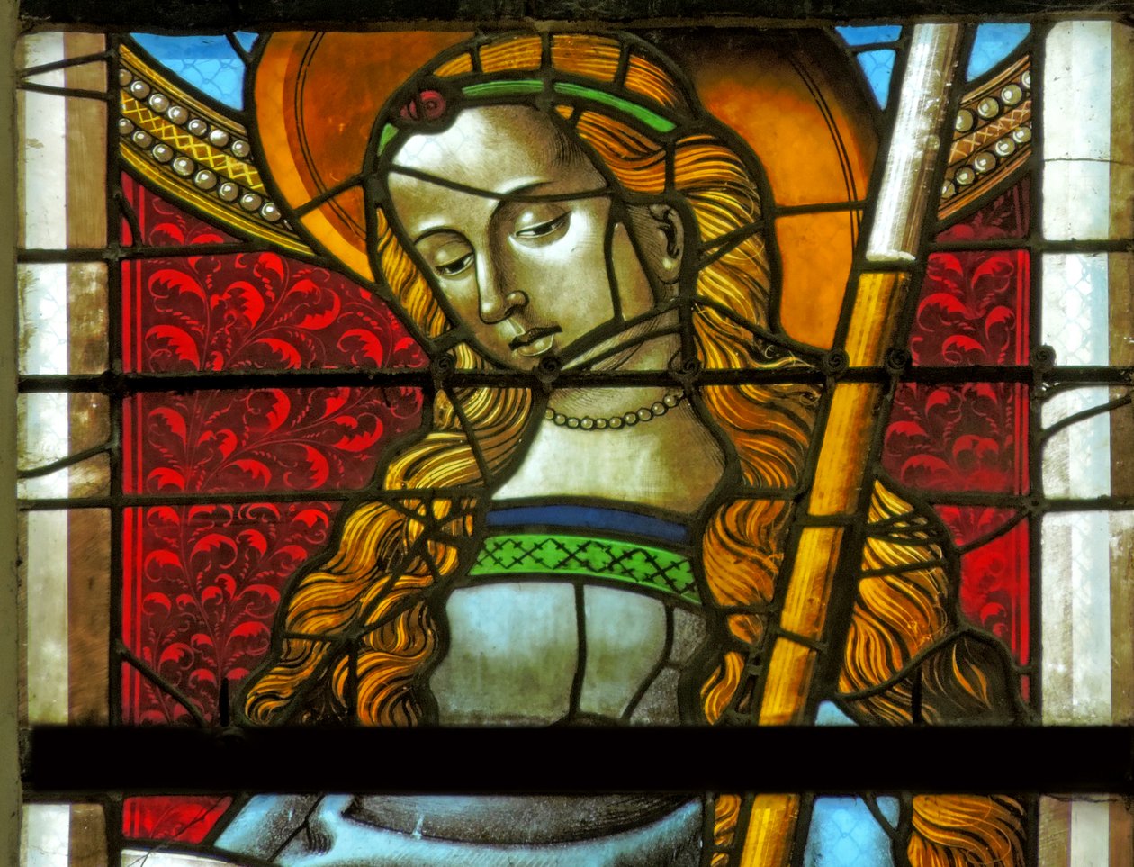 Vitrail représentant Sainte Geneviève - French School
