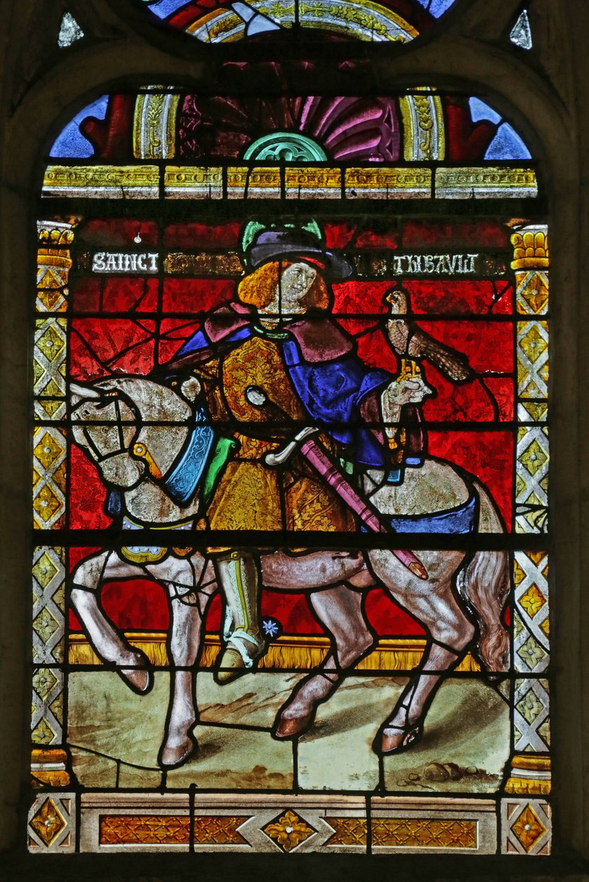 Fenêtre représentant Saint Thibault - French School