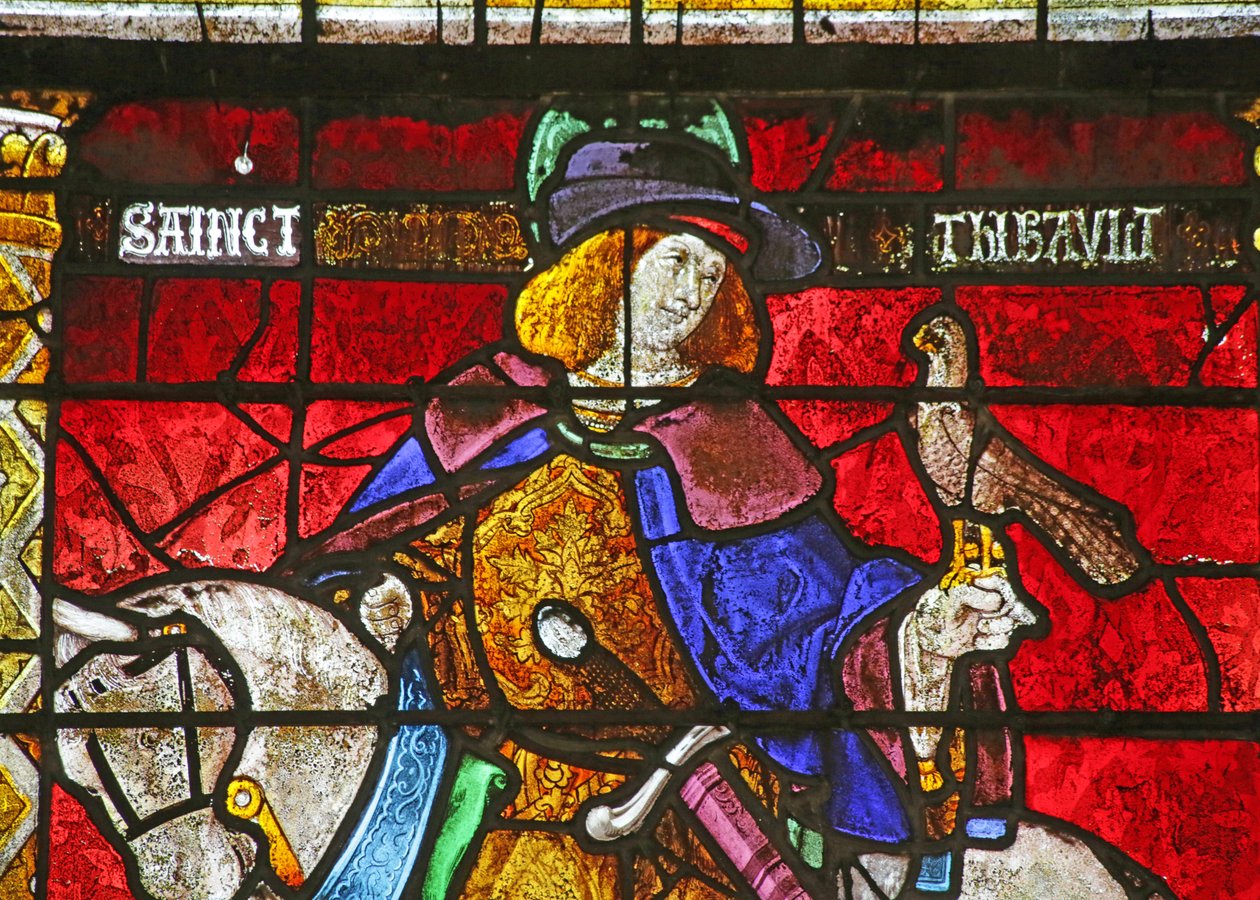 Fenêtre représentant Saint Thibault - French School