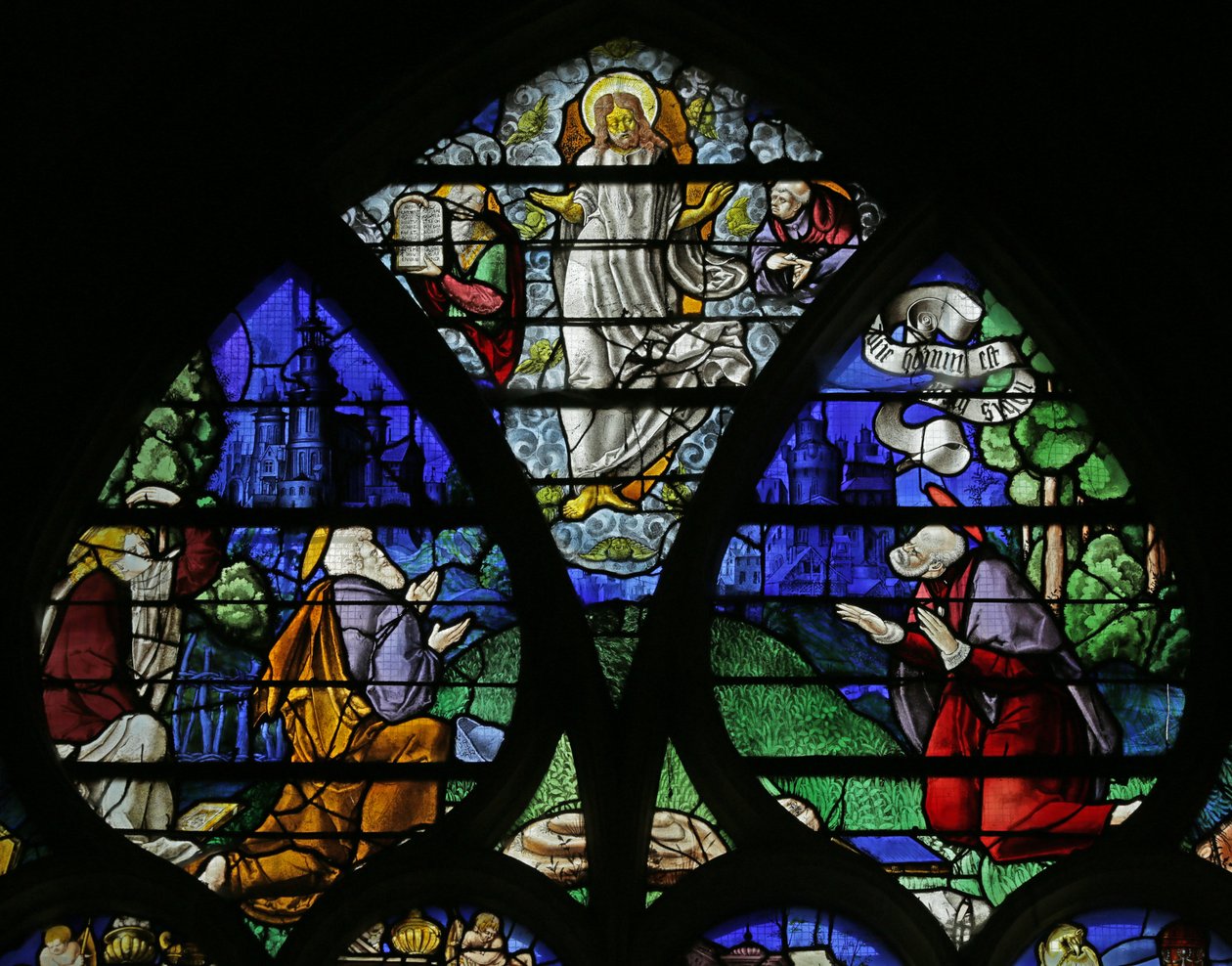 Vitrail représentant la Transfiguration - French School