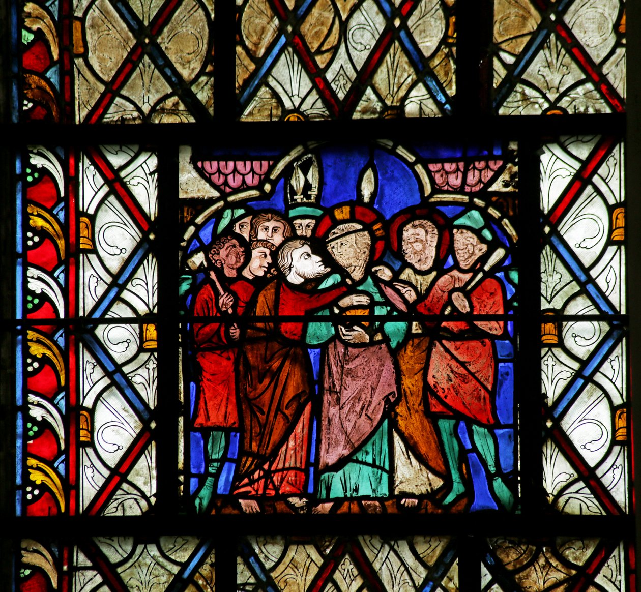 Fenêtre représentant la Via Crucis - French School