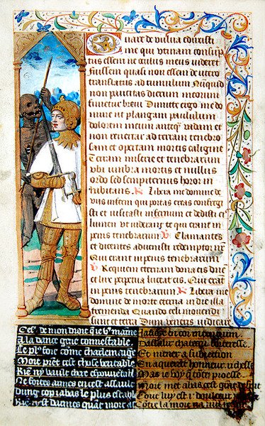 fol.78v, La Mort menant un soldat, des Heures à l