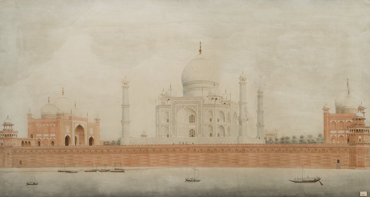 Élévation nord du Taj Mahal, Agra, 1820 - Indian School