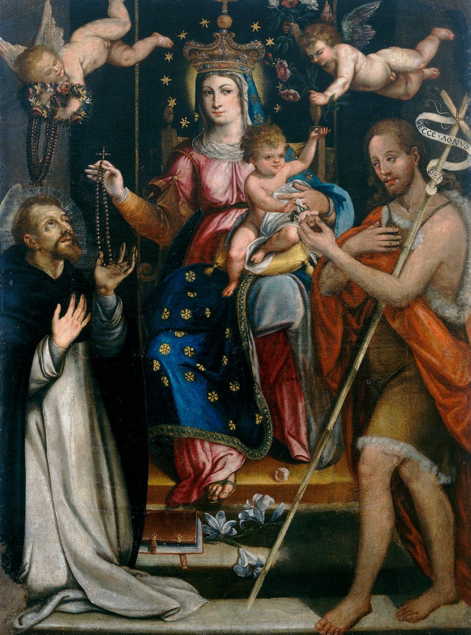 Madone du Rosaire - Italian School