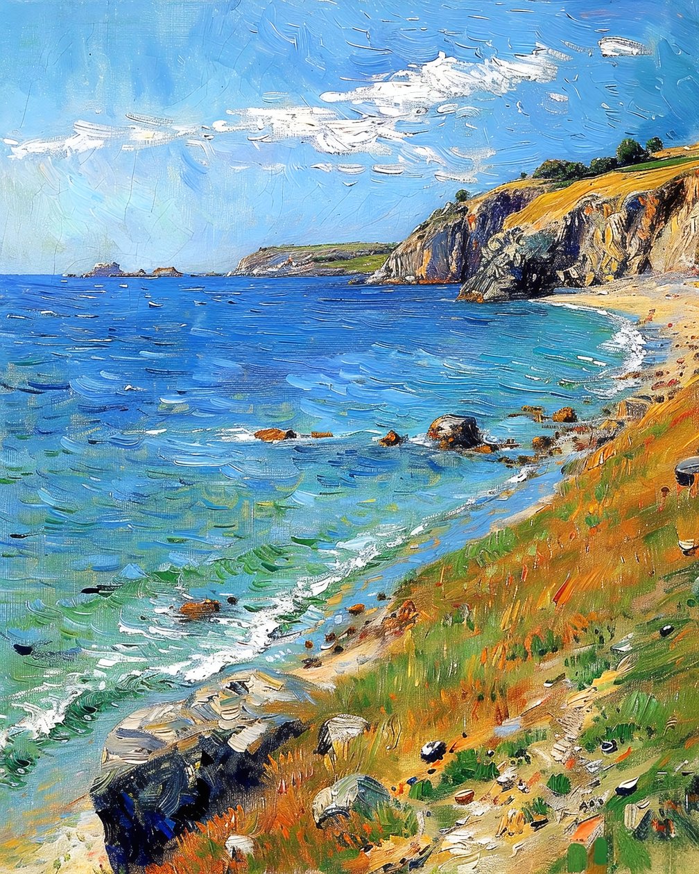 Paysage avec des côtes rocheuses - F. Abderrahim