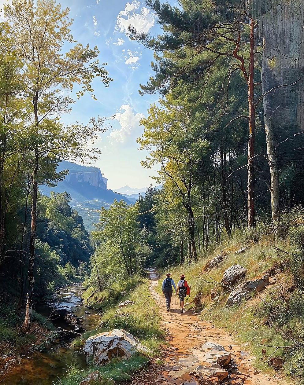 Promenade dans la jungle à travers les montagnes, paysage - F. Abderrahim