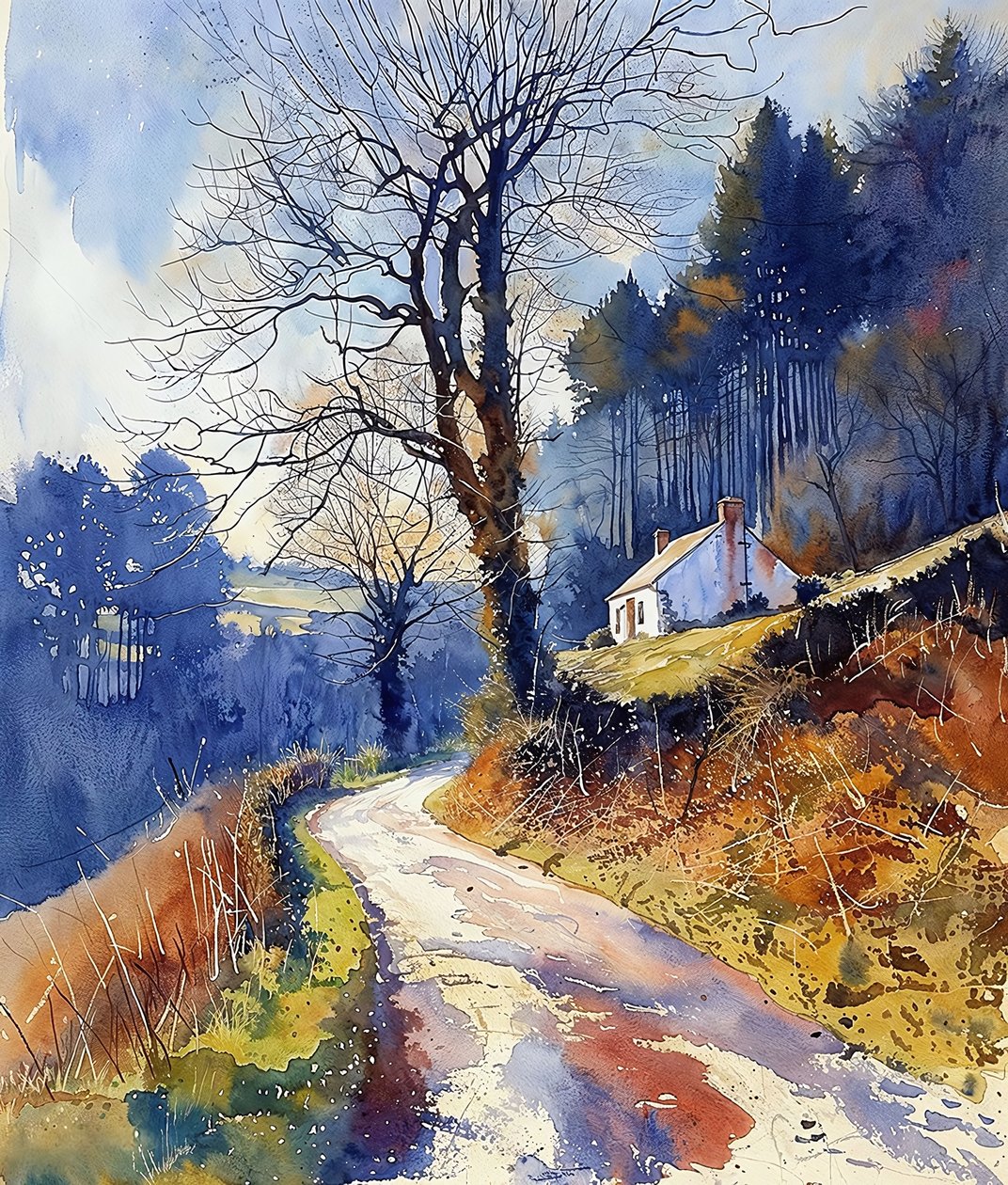 Route de campagne à travers la forêt - F. Abderrahim
