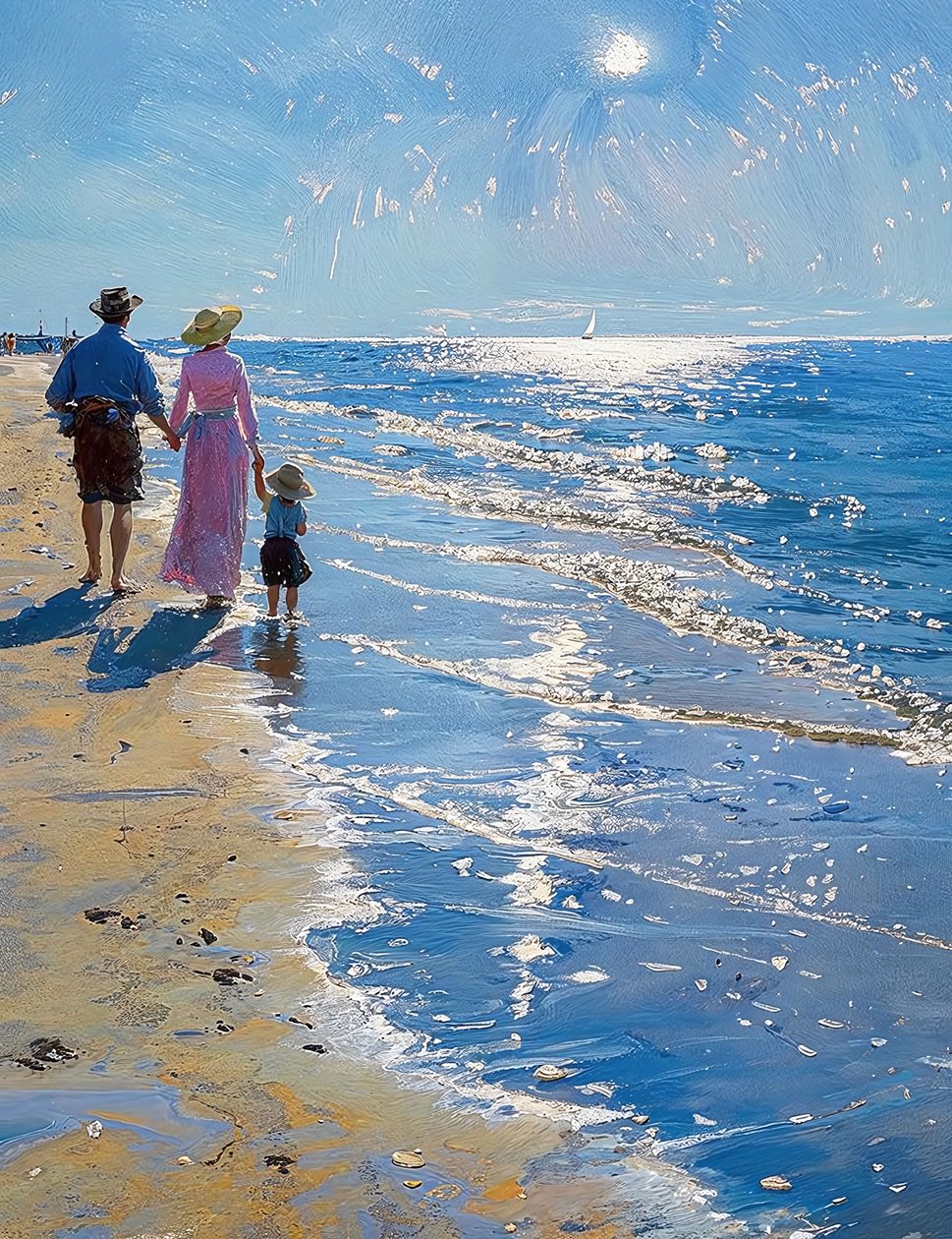 Paysage avec une plage isolée - F. Abderrahim