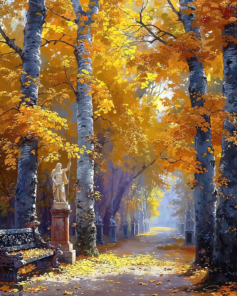 Beau paysage avec forêt enchantée - F. Abderrahim