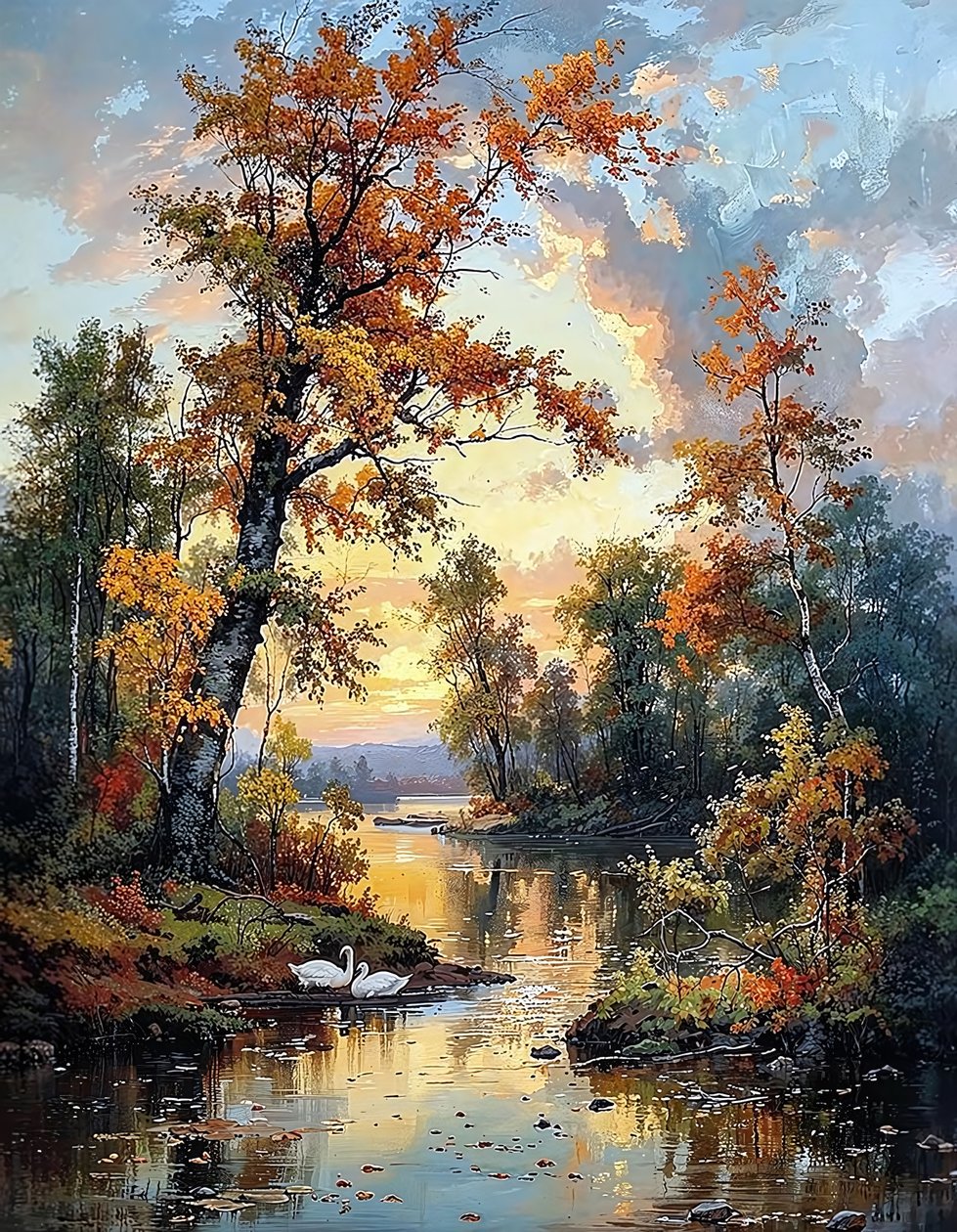 Un ruisseau traverse une forêt verte - F. Abderrahim