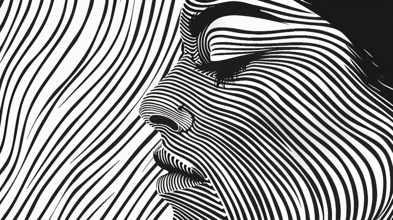 Minimalist Single Line Style, woman face, wall decor | print on demand - F. Abderrahim