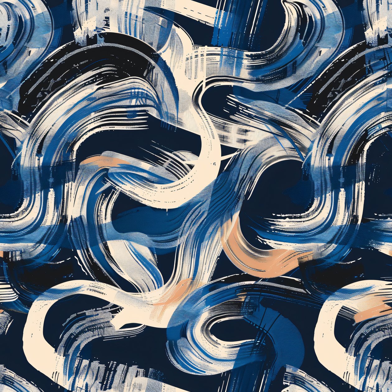 Vibrant Abstract Brushstrokes, Abstract Texture Design, canvas art prints - F. Abderrahim