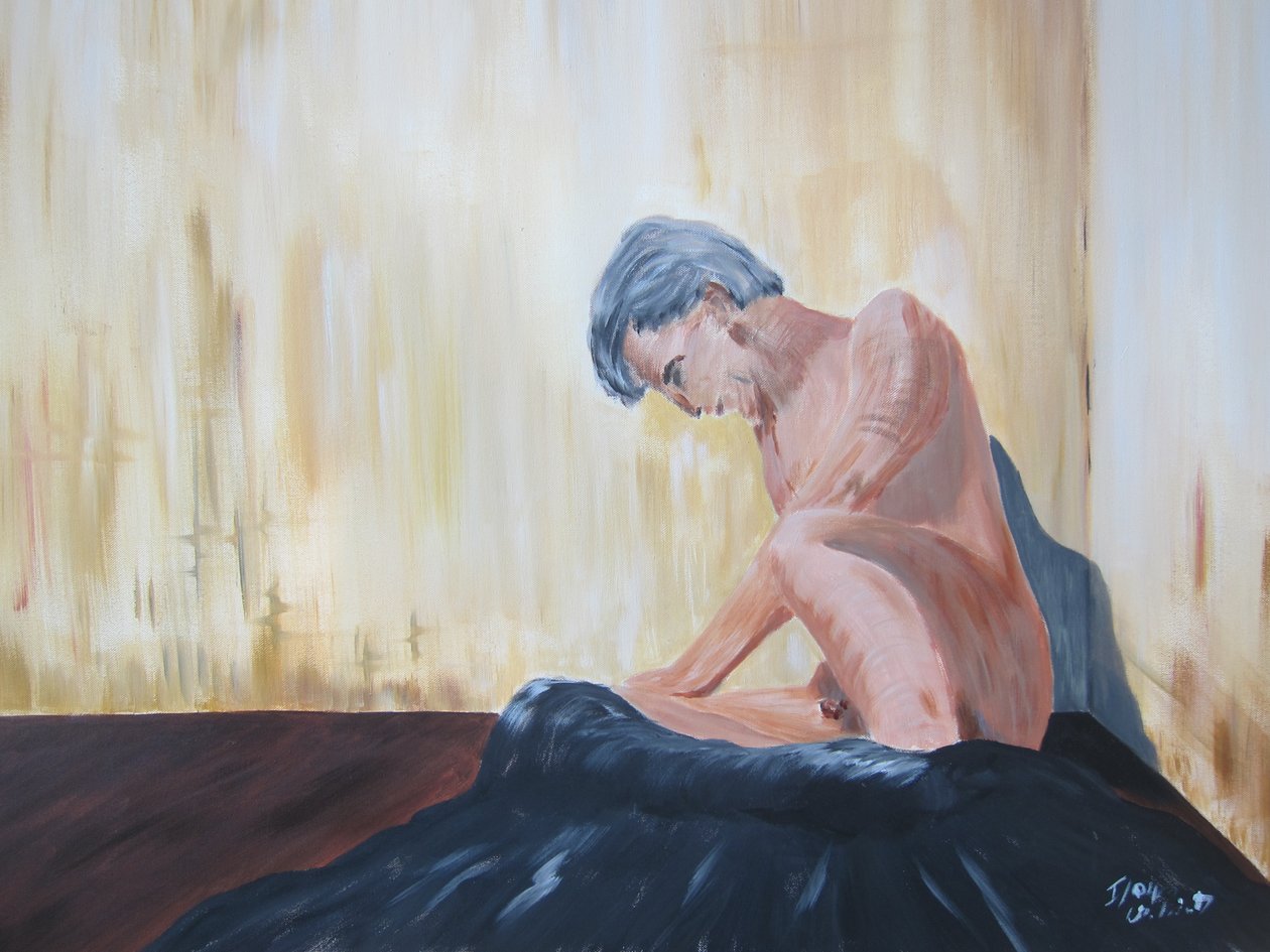 Nu semi-allongé - Christian Piecuch