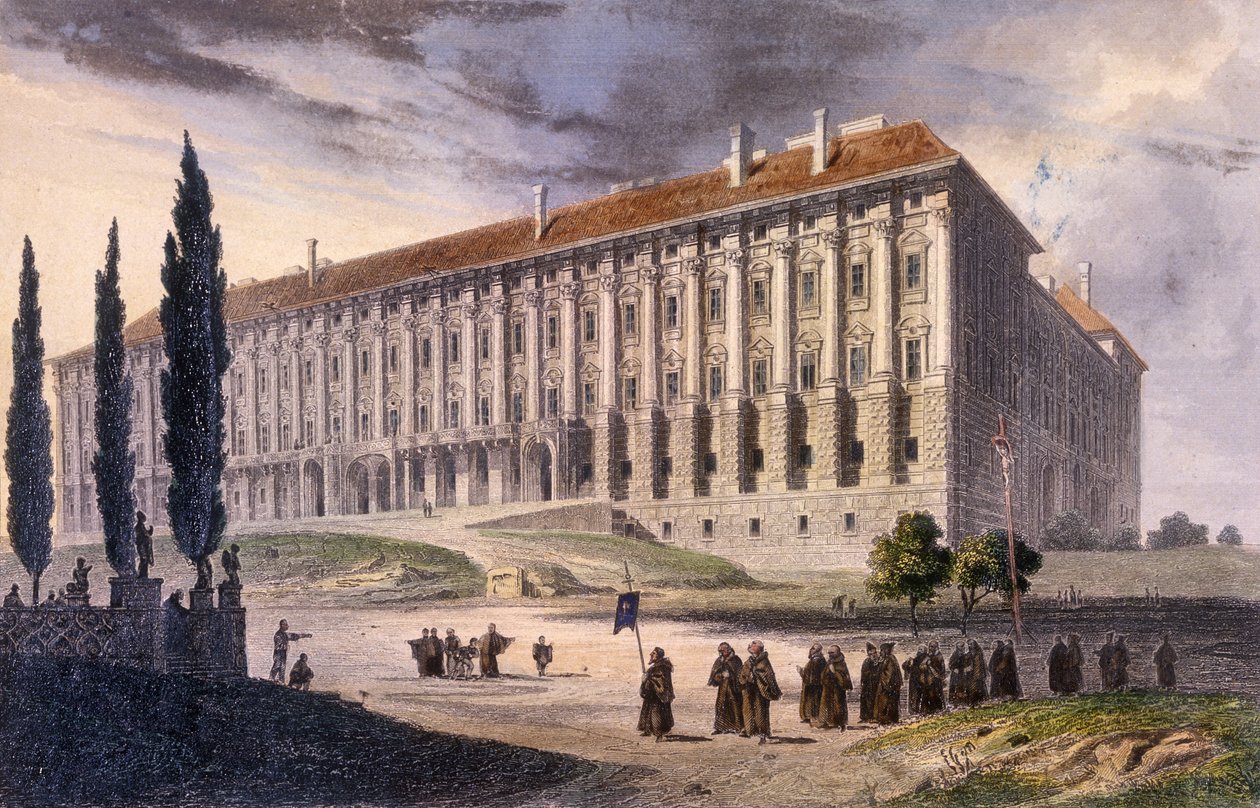 Vue de la Place Loretto depuis les Capucins, Prague, vers 1810 - A. and Berka, Johann Gustav